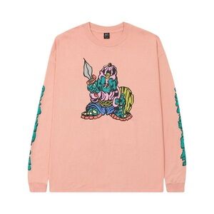 BrainDead Graphic Long Sleeve Pink Shirt